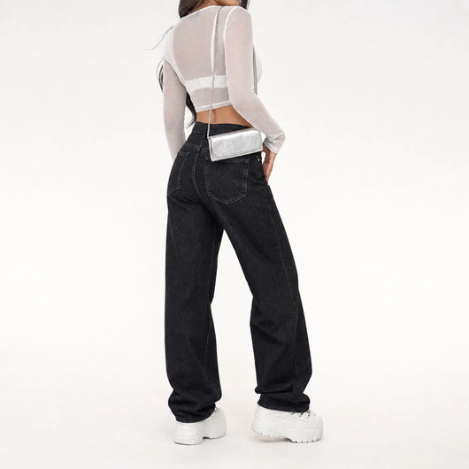 Urban Y2K Printed Wide Leg Jeans
