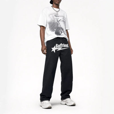 Urban Y2K Printed Wide Leg Jeans