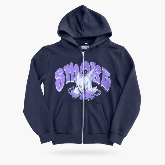 Urban Y2K Purple / S Zip Up Hoodie Graphic Print