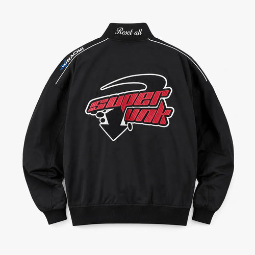 Racing Bomber Jacket Y2K Patches