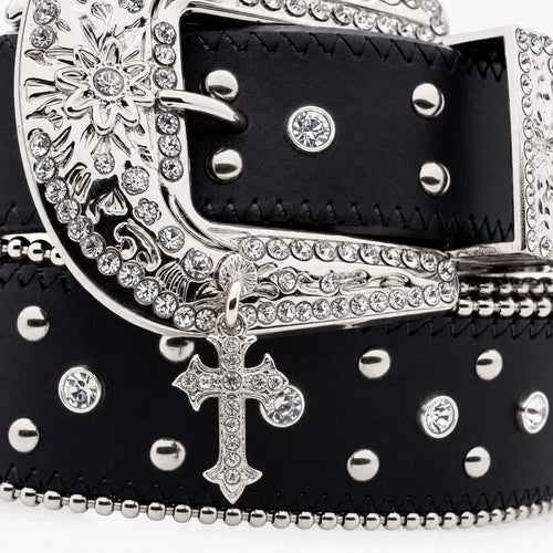 Rhinestone Cross Belt Accessory