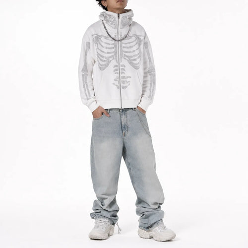 Rhinestone Full Zip Hoodie