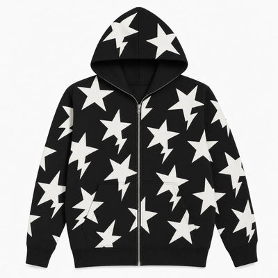 Urban Y2K S Etoile Aesthetic Zip Hoodie
