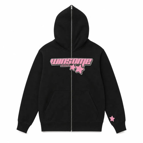 Full Zip Hoodie Oversized Y2K