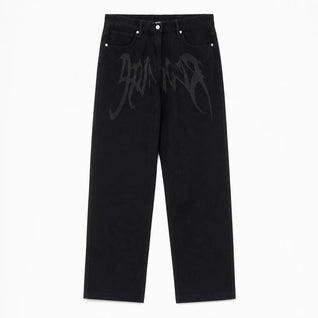 Loose Fit Graffiti Jeans
