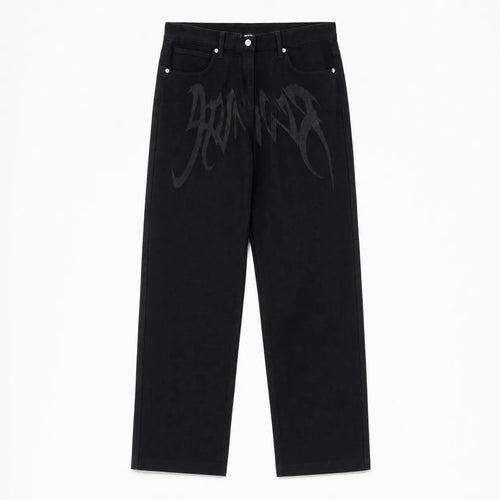 Loose Fit Graffiti Jeans