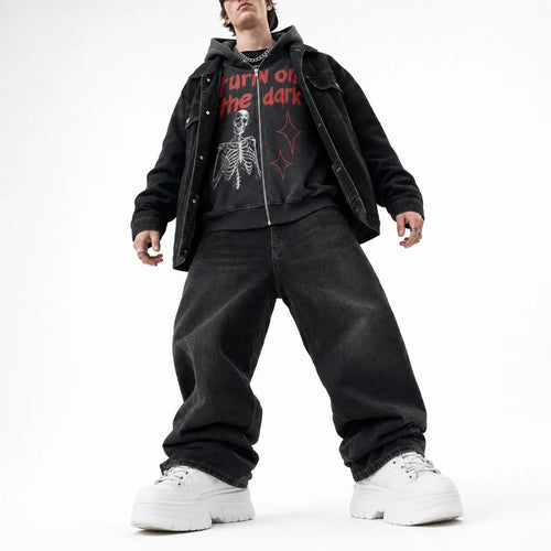Skeleton Zip Hoodie Streetwear