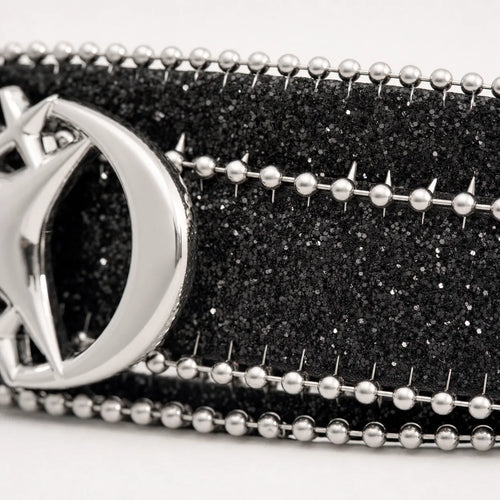 Star Buckle Studded Belt