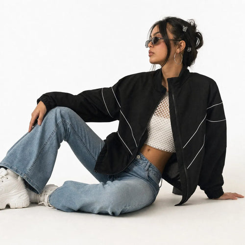 V Line Track Jacket