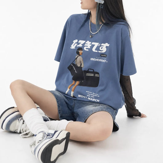Urban Y2K Vintage Japanese Graphic T Shirt