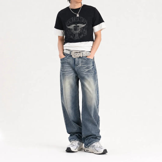 Urban Y2K Vintage Washed Baggy Jeans