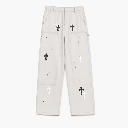 Baggy Jeans Cross Paint Splatter