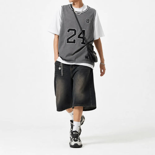Wide Leg Cropped Baggy Shorts