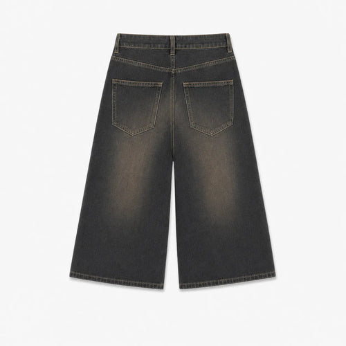 Wide Leg Cropped Baggy Shorts
