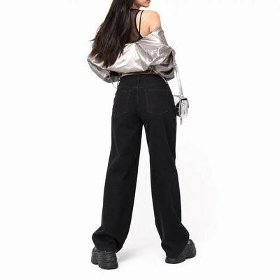 Urban Y2K Wide Leg Graphic Jeans