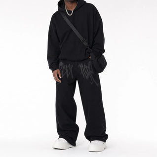 Wide Leg Graphic Jeans
