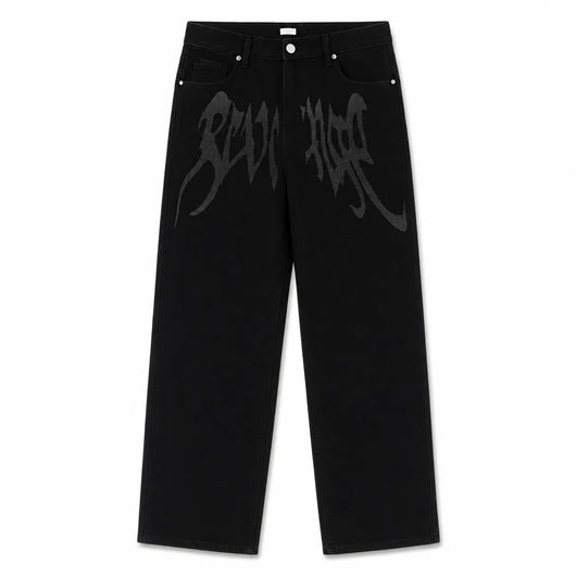 Urban Y2K XS Wide Leg Graphic Jeans