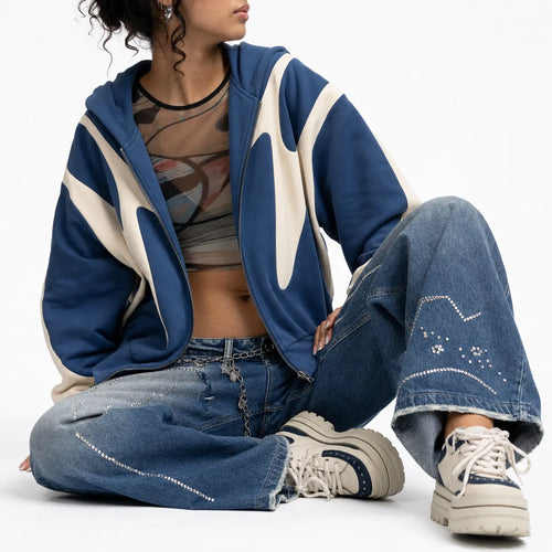 Zip Hoodie Oversized Hood