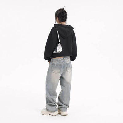 Urban Y2K Zip Up Hoodie Graphic Print