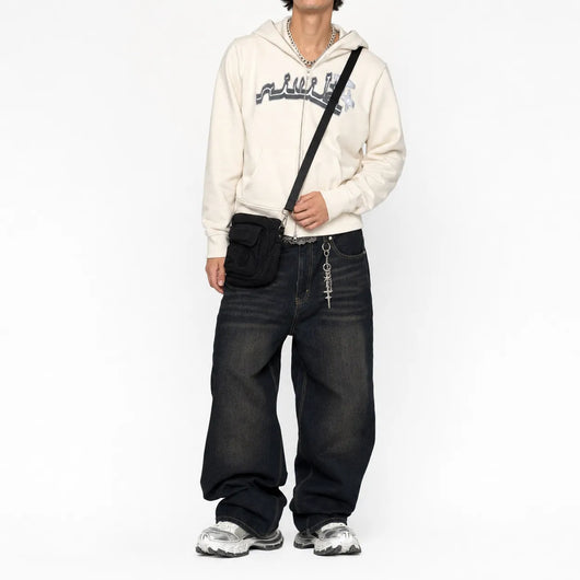 Urban Y2K Zip Up Hoodie Reflective Star