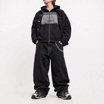 Urban Y2K Zip Up Hoodie Social Security