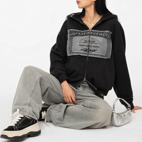 Zip Up Hoodie Social Security