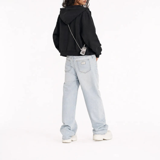 Urban Y2K Zip Up Hoodie Social Security