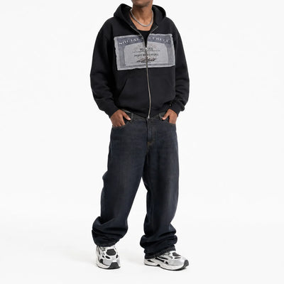 Urban Y2K Zip Up Hoodie Social Security