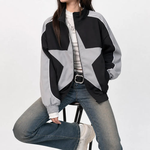 Zip Up Jacket Star Print