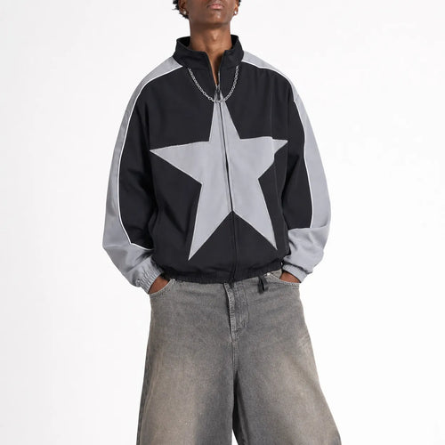 Zip Up Jacket Star Print